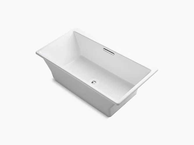 Rêve®66-15/16" x 36" freestanding bath with Brilliant Blanc base K-894-F62-0-0